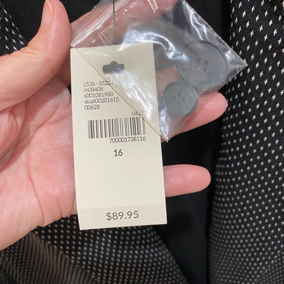 Lane Bryant Ladies Black & White Speck Blazer - 16 - Picture 3 of 12